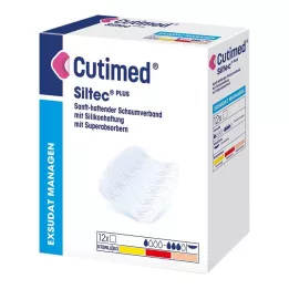 CUTIMED Αφρώδης επίδεσμος Siltec Plus 10x10 cm αυτοκόλλητος, 12 τεμάχια