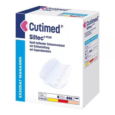 Αφρώδης επίδεσμος Cutimed Siltec Plus 10x10 cm κόλλα, 12 τεμάχια