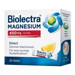 BIOLECTRA Μαγνήσιο 400 mg ultra Direct Lemon, 20 τεμάχια