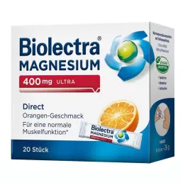 BIOLECTRA Μαγνήσιο 400 mg ultra Direct Orange, 20 τεμάχια