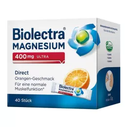 BIOLECTRA Μαγνήσιο 400 mg ultra Direct Orange, 40 κάψουλες