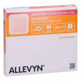 ALLEVYN Αφρώδης επίδεσμος Gentle Border Lite 15x15 cm, 10 τεμάχια