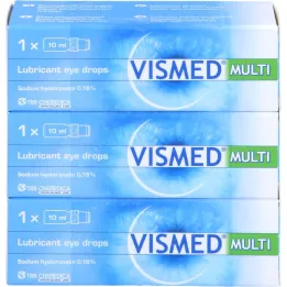 VISMED MULTI Οφθαλμικές σταγόνες, 3X10 ml