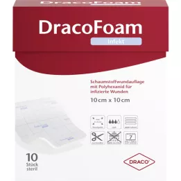 DRACOFOAM Επίδεσμος τραύματος από αφρό Infect 10x10 cm, 10 τεμ