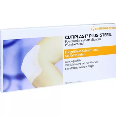 Επίδεσμος Cutiplast Plus στείρος 10x19,8 cm, 5 τεμ