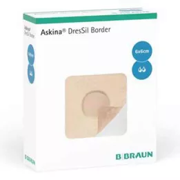 ASKINA DresSil Border Sil.Schaumst.V.6x6 cm, 10 τμχ