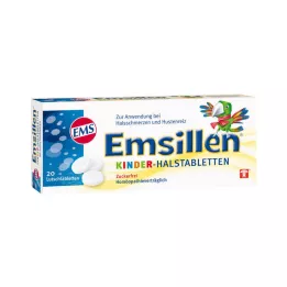 EMSILLEN Παιδικές ταμπλέτες λαιμού βανίλια, 20 τεμάχια