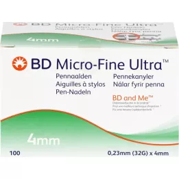 BD MICRO-FINE ULTRA Βελόνες στυλό 0,23x4 mm, 100 τεμάχια