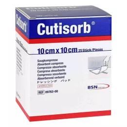 CUTISORB Κομπρέσες αναρρόφησης αποστειρωμένες 10x10 cm, 25 τεμάχια