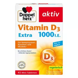 DOPPELHERZ Βιταμίνη D3 1000 I.U. EXTRA Δισκία, 45 τμχ