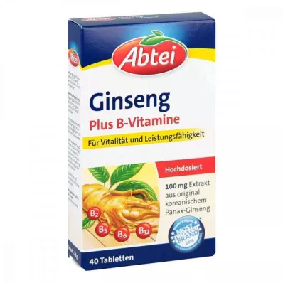 ABTEI Ταμπλέτες Ginseng Plus B-Vitamins, 40 κάψουλες