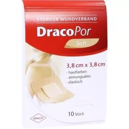 DRACOPOR Επίδεσμος τραύματος 3,8x3,8 cm αποστειρωμένος στο χρώμα του δέρματος, 10 τεμάχια