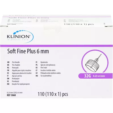 SOFT FINE καθώς και σωληνάκια 6 mm 31 G 0,25 mm, 110 τεμ