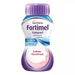 Fortimel Compact 2.4 με γεύση φράουλα, 4Χ125 ml