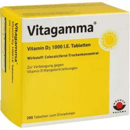 VITAGAMMA Βιταμίνη D3 1.000 I.U. δισκία, 200 κάψουλες