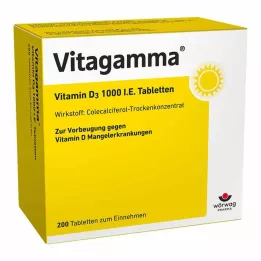 VITAGAMMA Βιταμίνη D3 1.000 I.U. δισκία, 200 κάψουλες
