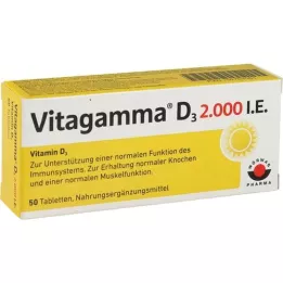 VITAGAMMA D3 2.000 I.U. Βιταμίνη D3 NEM Δισκία, 50 τεμ