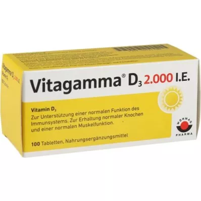 VITAGAMMA D3 2.000 I.U. Βιταμίνη D3 NEM Δισκία, 100 τεμ