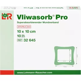 VLIWASORB Pro superabsorb.comp.sterile 10x10 cm, 10 τεμ