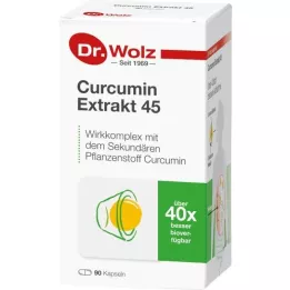 CURCUMIN EXTRAKT 45 κάψουλες Dr.Wolz, 90 κάψουλες