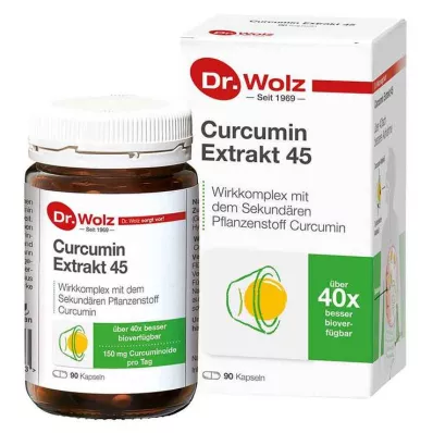 CURCUMIN EXTRAKT 45 κάψουλες Dr.Wolz, 90 κάψουλες