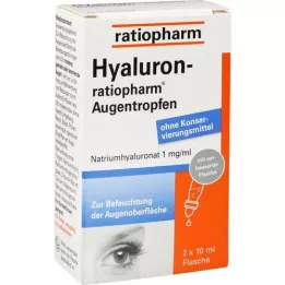 HYALURON-RATIOPHARM Οφθαλμικές σταγόνες, 2X10 ml