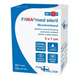 WUNDVERBAND αποστειρωμένο διάφανο 5x7 cm, 50 τεμάχια