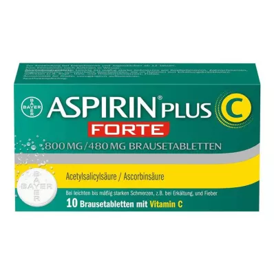 Aspirin plus C forte 800 mg / 480 mg αναβράζοντα δισκία, 10 τεμ