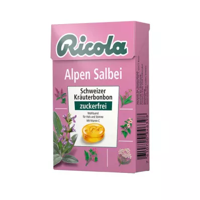 Ricola χωρίς κουτί ζάχαρης από γλυκά αλπικού φασκόμηλου, 50 γρ