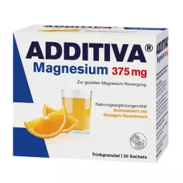 ADDITIVA Φάκελοι μαγνησίου 375 mg πορτοκαλί, 20 τεμάχια