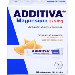 ADDITIVA Μαγνήσιο 375 mg στικς πορτοκαλί, 20 τεμάχια