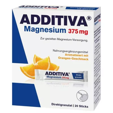 ADDITIVA Μαγνήσιο 375 mg στικς πορτοκαλί, 20 τεμάχια