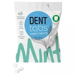 Ταμπλέτες οδοντόκρεμας Denttabs χωρίς στέβια-μέντα και φθόριο, 125 τεμάχια