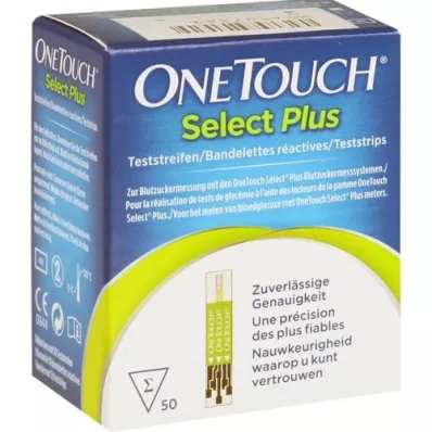 ONE TOUCH Δοκιμαστικές ταινίες γλυκόζης αίματος Select Plus, 50 τεμάχια