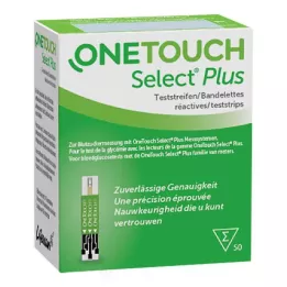 ONE TOUCH Δοκιμαστικές ταινίες γλυκόζης αίματος Select Plus, 50 τεμάχια
