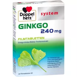 DOPPELHERZ Ginkgo 240 mg σύστημα επικαλυμμένων με λεπτό υμένιο δισκίων, 30 τεμάχια