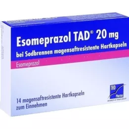 ESOMEPRAZOL TAD 20 mg για καούρες msr.hard κάψουλες, 14 τεμάχια