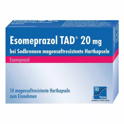ESOMEPRAZOL TAD 20 mg για καούρες msr.hard κάψουλες, 14 τεμάχια
