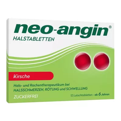 παστίλιες neo-angin throat κεράσι χωρίς ζάχαρη, 12 τεμ