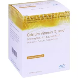 CALCIUM VITAMIN D3 acis 500 mg/400 I.U. μασώμενα δισκία, 100 τεμάχια