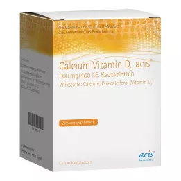 CALCIUM VITAMIN D3 acis 500 mg/400 I.U. μασώμενα δισκία, 120 τεμάχια