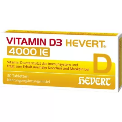 VITAMIN D3 HEVERT δισκία 4.000 I.U., 30 τεμάχια