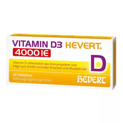 VITAMIN D3 HEVERT δισκία 4.000 I.U., 30 τεμάχια