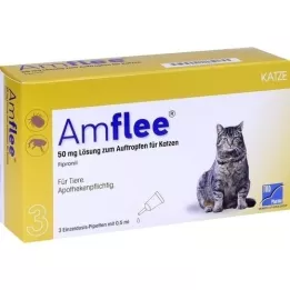 AMFLEE 50 mg spot-on διάλυμα για γάτες, 3 τεμάχια
