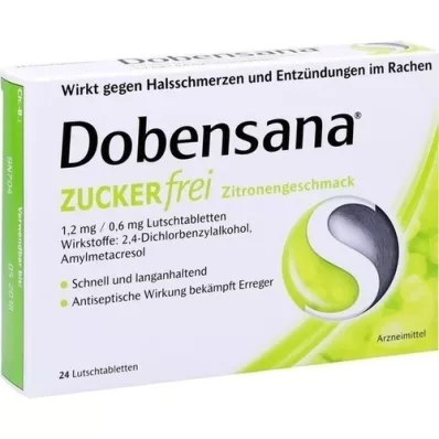 DOBENSANA τζελ λεμονιού χωρίς ζάχαρη 1,2mg/0,6mg lut., 24 τεμάχια