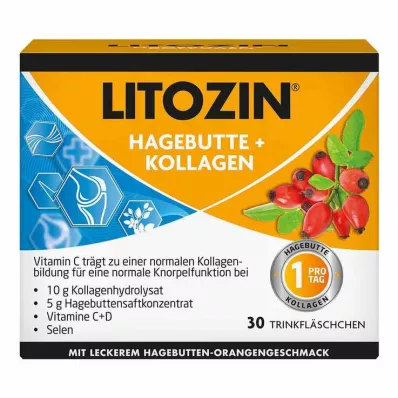 Litozin Rosehip + Μπουκάλι πόσιμου κολλαγόνου, 30Χ25 ml