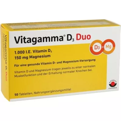 VITAGAMMA D3 Duo 1.000 I.E Vit.D3 150mg Magnes.NEM, 50 τεμάχια