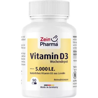 VITAMIN D3 5.000 I.U. εβδομαδιαίες κάψουλες Depot, 90 τεμάχια