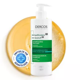 VICHY DERCOS Σαμπουάν κατά της πιτυρίδας για λιπαρό τριχωτό της κεφαλής, 390 ml