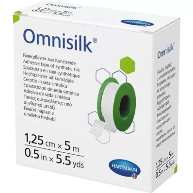 OMNISILK Γύψος στερέωσης τεχνητό μετάξι 1,25 cmx5 m, 1 τεμάχιο